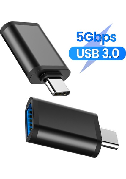 2 Adet USB 3.0 Tip-C Otg Adaptör Tipi C USB C Erkek USB Dişi Dönüştürücü USB C Otg Konektörü Macbook Xiaomi Samsung Için Fare U Disk (Yurt Dışından)