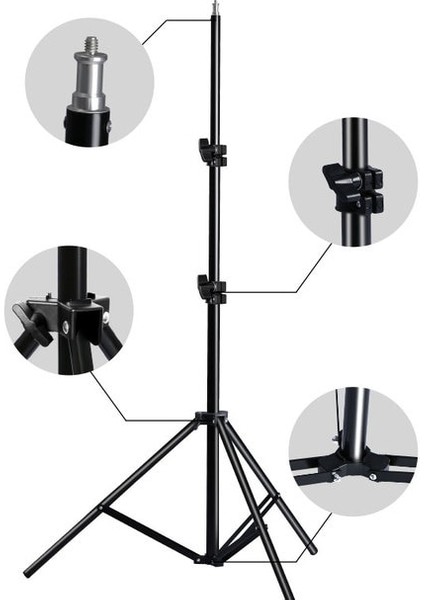 Çeyrek Kafa 78 Inç/6.5 FT/200CM Fotoğrafçılık 1/4 "vida/düz Kafa Tripod Işık Standı Fotoğraf Reflektör Yumuşak Kutu Şemsiye Arka Plan Video (Yurt Dışından)