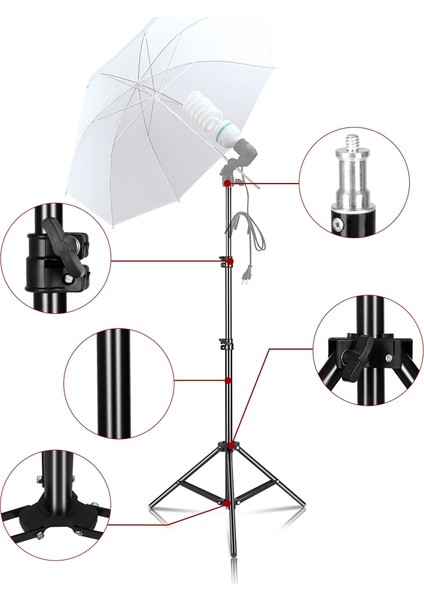 Çeyrek Kafa 78 Inç/6.5 FT/200CM Fotoğrafçılık 1/4 "vida/düz Kafa Tripod Işık Standı Fotoğraf Reflektör Yumuşak Kutu Şemsiye Arka Plan Video (Yurt Dışından) indirimleri