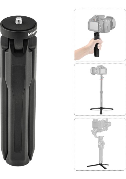 Metal Tripod Metal Mini Tripod Masaüstü Masaüstü Standı Kompakt Tripod Dslr Kamera Kamera Akıllı Telefon Için Genişletilmiş Kolu Vlog Kavrama Gimbal (Yurt Dışından)