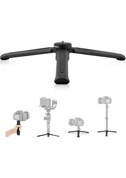 Metal Tripod Metal Mini Tripod Masaüstü Masaüstü Standı Kompakt Tripod Dslr Kamera Kamera Akıllı Telefon Için Genişletilmiş Kolu Vlog Kavrama Gimbal (Yurt Dışından)