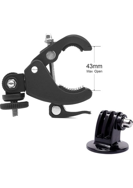 Gopro Adaptörleri Ekleyin Metal Gopro Dağı Bisiklet Bisiklet Motosiklet Gidon Kelepçesi Gopro Kamera Dağı Tripod Adaptörü Gopro Hero 2 3 3+ 4 5 Serisi (Yurt Dışından)