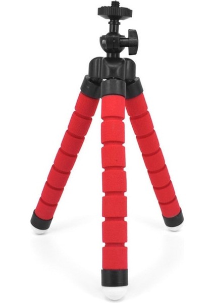 Kırmızı Tripod Telefon Için Tripod Esnek Sünger Ahtapot Mini Tripod iPhone Samsung Xiaomi Için Akıllı Telefon Tutucu Klip Standı Gopro 9 8 7 (Yurt Dışından)