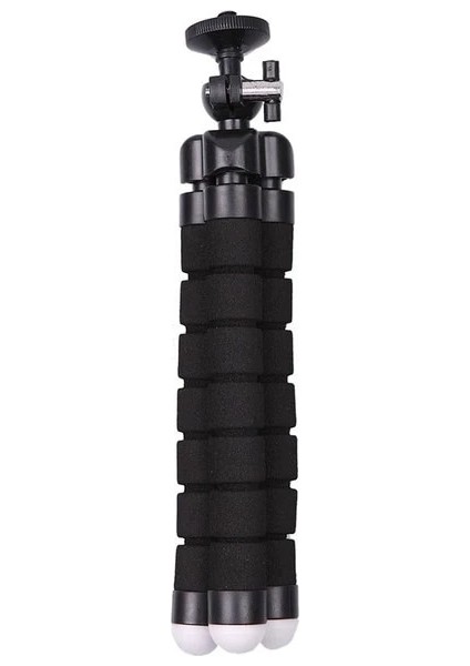 Siyah Mini Esnek Tripod Gopro 9 iPhone 12 Pro Max Samsung Xiaomi Cep Telefonu Akıllı Telefon Tripod Sünger Ahtapot Kamera Aksesuarı (Yurt Dışından)
