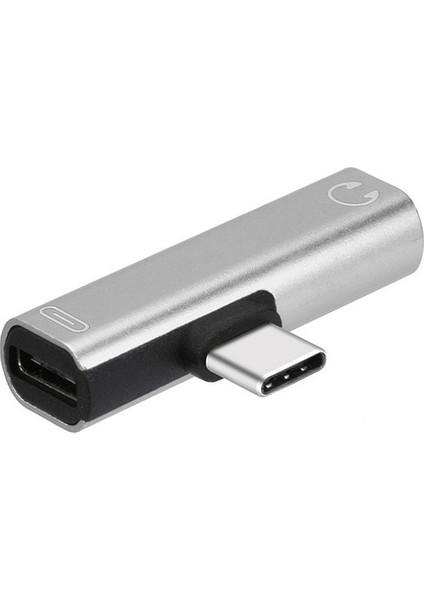 02 2 In 1 Tip C 3.5mm Jack Kulaklık Adaptörü USB C Ses Adaptörü Şarj Dönüştürücü Xiaomi 6 Huawei Mate 10PRO Tip C Telefonlar (Yurt Dışından)
