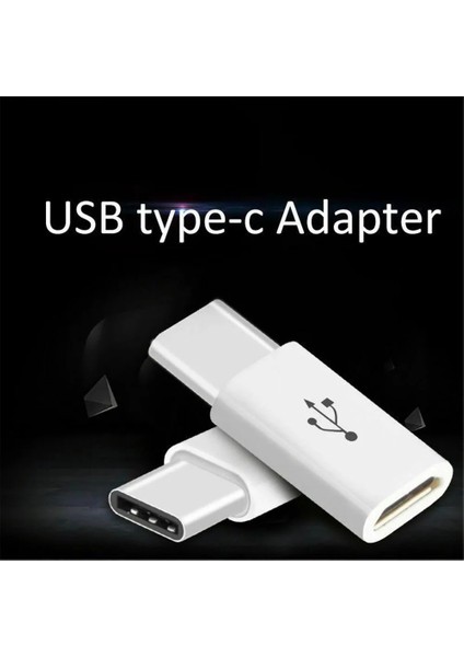 Black-5pcs 5pc Siyah Beyaz Mikro USB Dişi Tip C Erkek Adaptör Dönüştürücü Mikro-B Usb-C Konektörü Şarj Adaptörü Telefon Aksesuarları (Yurt Dışından)