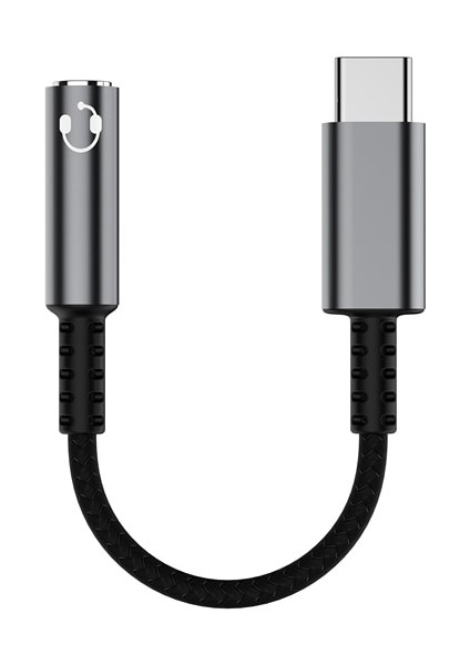 Gri USB Tip C - 3,5 mm Jack Dac Çip Kulaklık Adaptörü Pc Macbook Pro Samsung Galaxy Xiaomi Için USB C - 3,5 Aux Kablosu Dönüştürücü (Yurt Dışından)