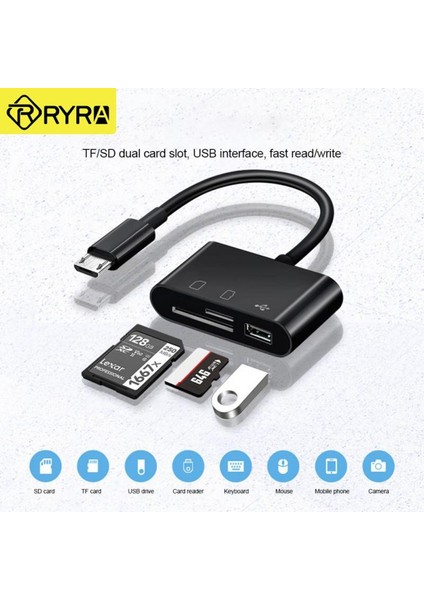 05 3 In1 Tip C Sd Kart Okuyucu Otg USB Kablosu Mikro Sd/tf Kart Okuyucu Adaptörü IPad Macbook Cep Telefonu Için Veri Transferi Huawei (Yurt Dışından)
