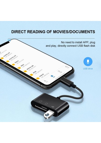 05 3 In1 Tip C Sd Kart Okuyucu Otg USB Kablosu Mikro Sd/tf Kart Okuyucu Adaptörü IPad Macbook Cep Telefonu Için Veri Transferi Huawei (Yurt Dışından)