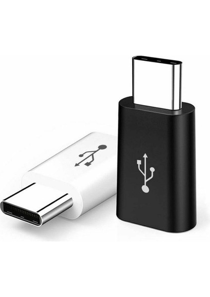 Beyaz 10 Adet Mini Mikro USB Tip C Dişi Erkek Adaptör Dönüştürücü Mikro-B Usb-C Konektörü Hızlı Şarj Kablosu Adaptör Aksesuarları (Yurt Dışından)