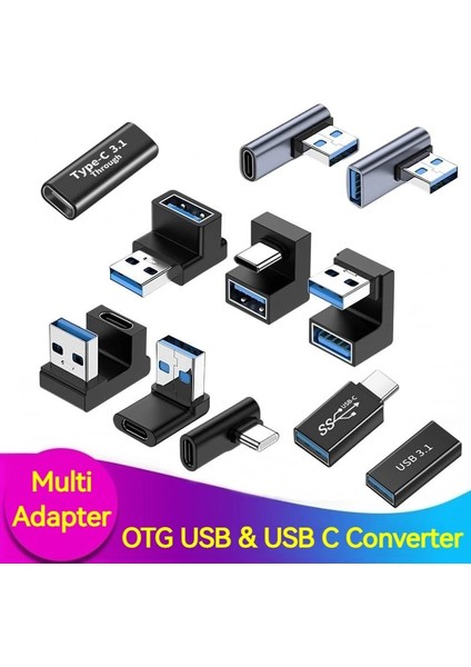 AD011 USB 3.0 Tip C Adaptör A Erkek Tip C Dişi Konnektör Otg Dönüştürücü Tip-C USB Şarj Veri Aktarımı Adaptador USB Tipo C (Yurt Dışından)