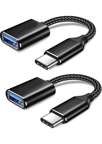 Tip C-Siyah USB C - USB Adaptörü USB Tip C Erkek - USB A Dişi Otg Kablo Thunderbolt3 - Huawei Xiaomi MacBook Pro/air Için USB Adaptörü (Yurt Dışından)