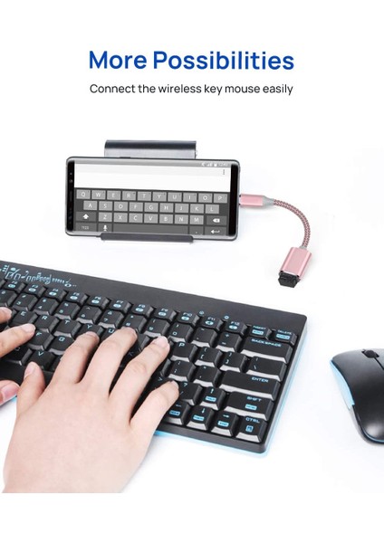 Tip C-Siyah USB C - USB Adaptörü USB Tip C Erkek - USB A Dişi Otg Kablo Thunderbolt3 - Huawei Xiaomi MacBook Pro/air Için USB Adaptörü (Yurt Dışından)