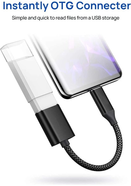 Tip C-Siyah USB C - USB Adaptörü USB Tip C Erkek - USB A Dişi Otg Kablo Thunderbolt3 - Huawei Xiaomi MacBook Pro/air Için USB Adaptörü (Yurt Dışından)