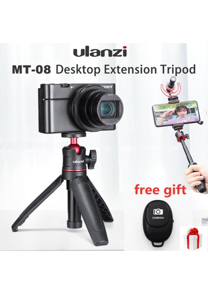Beyaz Tutucu ile Ulanzı Mt-08 Uzatın Kutup Mini Tripod Monopod Montaj Kolu Kavrama Telefon Için Sony Nikon Canon Dslr Kamera Tripod Djı Osmo Eylem (Yurt Dışından) modelleri