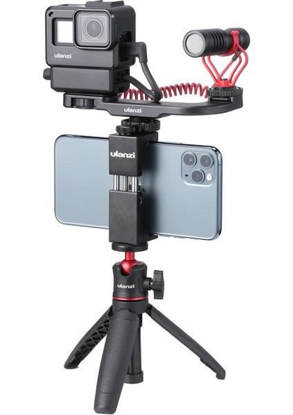 Beyaz Tutucu ile Ulanzı Mt-08 Uzatın Kutup Mini Tripod Monopod Montaj Kolu Kavrama Telefon Için Sony Nikon Canon Dslr Kamera Tripod Djı Osmo Eylem (Yurt Dışından) fırsatları