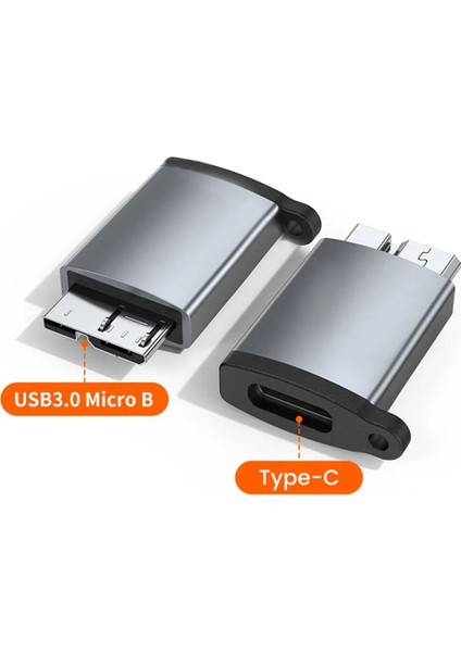 Stil 2-Siyah USB C - Mikro B USB 3.0 Adaptör Tip C Dişi - Mikro B Erkek Hızlı Şarj USB Mikro 3.0 - Tip C Dizüstü Bilgisayar HDD Için Süper Hız (Yurt Dışından)