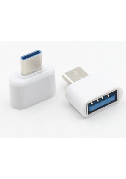 2 Adet Beyaz 2 Adet Evrensel USB C Tipi Adaptör Android Cep Mini Tip-C Jack Splitter Akıllı Telefon USB C Konnektörleri Otg Dönüştürücü (Yurt Dışından)