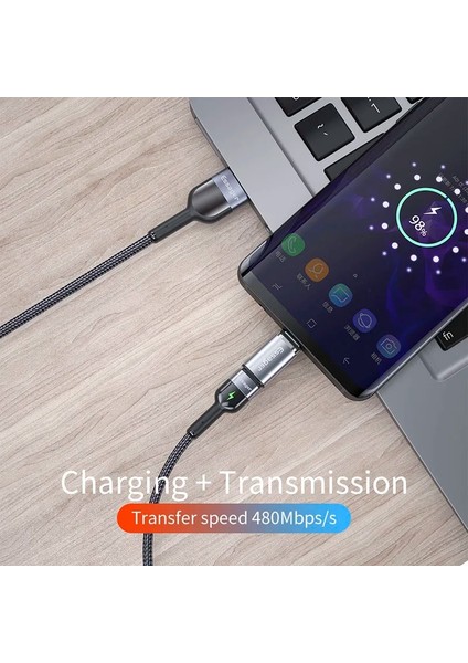 USB C Dişi Adaptör Essager Mikro USB C Tipi Kablo Adaptörü Manyetik Şarj Cihazı iPhone Samsung Xiaomi Mikro Dişi USB C Erkek Kablo Konektörü (Yurt Dışından)
