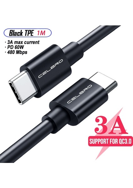 1 M Siyah Pd Kablo Otg USB 3.0 Erkek Tip C Dişi Konnektör Iphone 11 Kulaklık Adaptörü Usb-C Veri Dönüştürücü Poco F3 Xiaomi Oneplus Tablet (Yurt Dışından)
