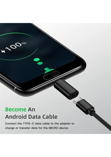 Gümüş Tip C Mikro USB Adaptörü Erkek Kadın Android Telefon Şarj Veri Aktarımı Dönüştürücü USB C Mikro USB Otg Adaptörü (Yurt Dışından)