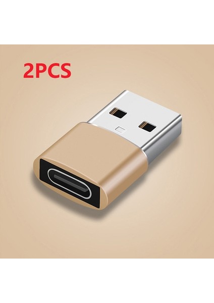 2 Adet Altın 2 Adet 1 Adet USB Otg Erkek C Tipi Dişi Adaptör Dönüştürücü, Nexus 5X6P Oneplus 3 2 Usb-C Için C Tipi Kablo Adaptörü, Veri Şarj Cihazı (Yurt Dışından)