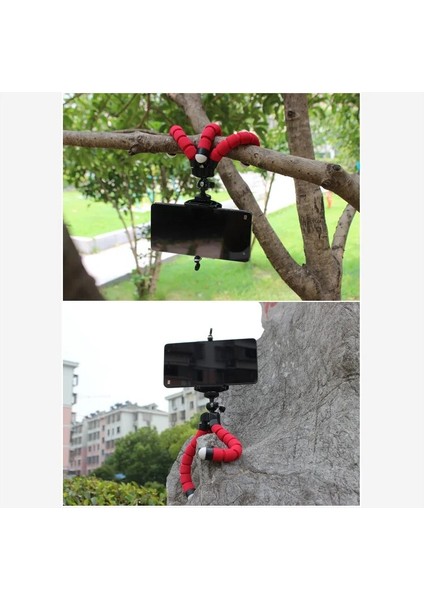 Siyah ve Klip Standı Esnek Sünger Ahtapot Mini Tripod iPhone Mini Kamera Için Huawei Xiaomi Samsung Gopro El Feneri Telefon Tripodu Tutucu (Yurt Dışından) indirimleri