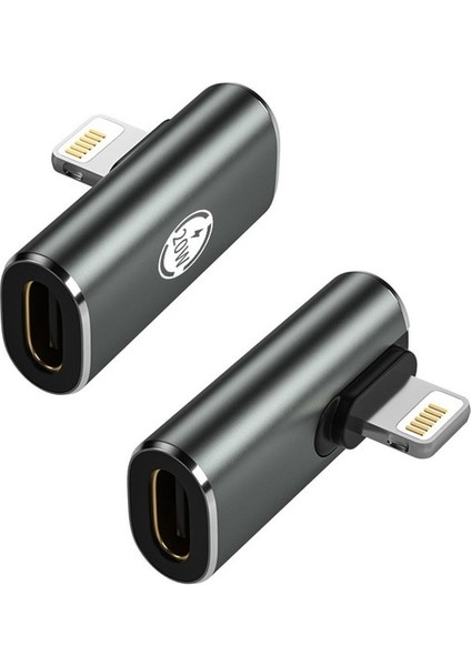 A1 Tip-C Dişi Yıldırım Erkek Adaptör 20W Hızlı Şarj Cep Telefonu Adaptörü Veri Aktarımı Uzatma Dönüştürücü (Yurt Dışından)