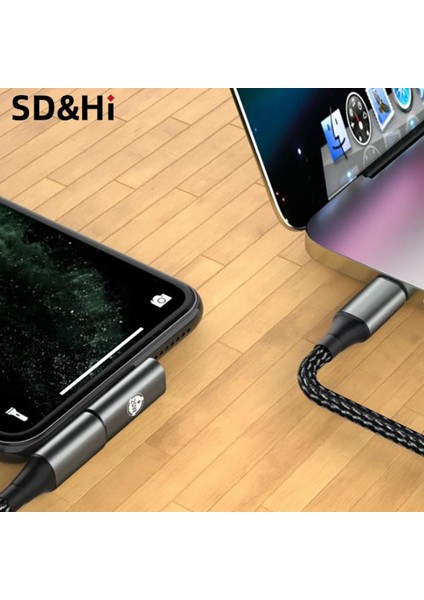 A1 Tip-C Dişi Yıldırım Erkek Adaptör 20W Hızlı Şarj Cep Telefonu Adaptörü Veri Aktarımı Uzatma Dönüştürücü (Yurt Dışından)