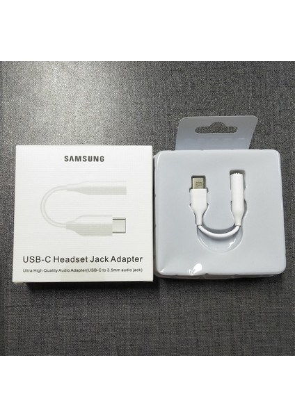 Beyaz (Kutulu) Samsung Tip-C - 3,5 mm Kulaklık Kablosu Adaptör USB 3.1 Tip C Usb-C Erkek 3,5 Aux Ses Dişi Jakı Samsung Note 10 Plus Için (Yurt Dışından)