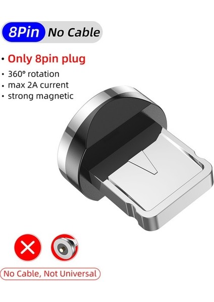 iPhone Fişi Için Uslıon 540 Derece Dönen 3in1 Mini Manyetik Şarj Cihazı Huawei Xiaomi Oppo Samsung Kablo USB Cep Telefonu Evrensel Şarj (Yurt Dışından)