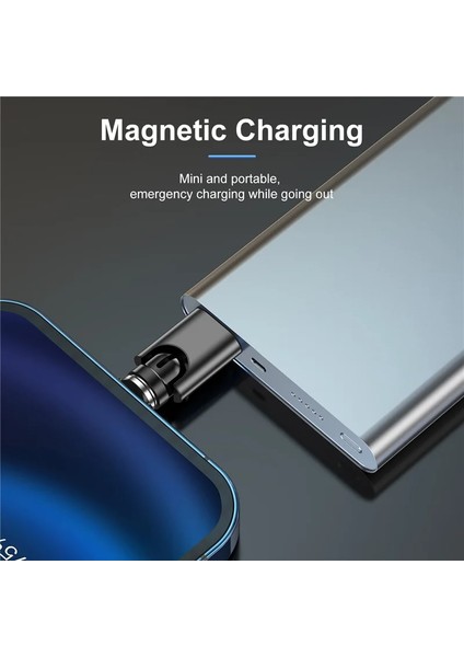 iPhone Fişi Için Uslıon 540 Derece Dönen 3in1 Mini Manyetik Şarj Cihazı Huawei Xiaomi Oppo Samsung Kablo USB Cep Telefonu Evrensel Şarj (Yurt Dışından)