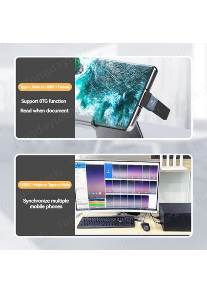 AD010 Metal USB Adaptörü C Telefon Aksesuarları Adaptörler Otg Kablo Tipi Mikro USB Adaptador Usbc Şarj Splitter Xiaomi Samsung S22 (Yurt Dışından) fırsatları