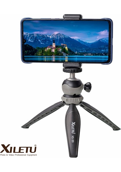 Xs-20 Xıletu Xs-20 Mini Masaüstü Küçük Telefon Standı Masa Üstü Tripod Vlog Aynasız Kamera Akıllı Telefon ile Ayrılabilir Bilyalı Kafa (Yurt Dışından)