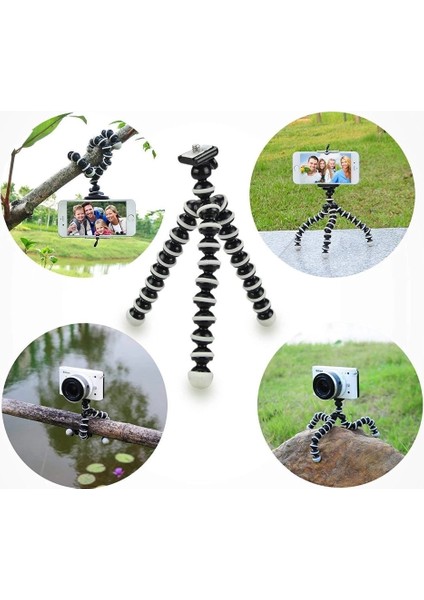 Beyaz Mini Ahtapot Tripod Standı Kamera Cep Telefonu Tripodlar Masaüstü Standı IPhone 13 Pro Max Gopro Hero 10 9 8 7 Eylem Kamera Tutucu (Yurt Dışından)