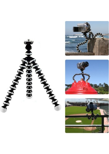 Beyaz Mini Ahtapot Tripod Standı Kamera Cep Telefonu Tripodlar Masaüstü Standı IPhone 13 Pro Max Gopro Hero 10 9 8 7 Eylem Kamera Tutucu (Yurt Dışından)