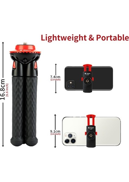 3367 Fotopro Esnek Kamera Tripod iPhone 13/12 Için Uzaktan Kumandalı Gopro Için Samsung Için Vlog Video Için Taşınabilir Seyahat Tripodları (Yurt Dışından)