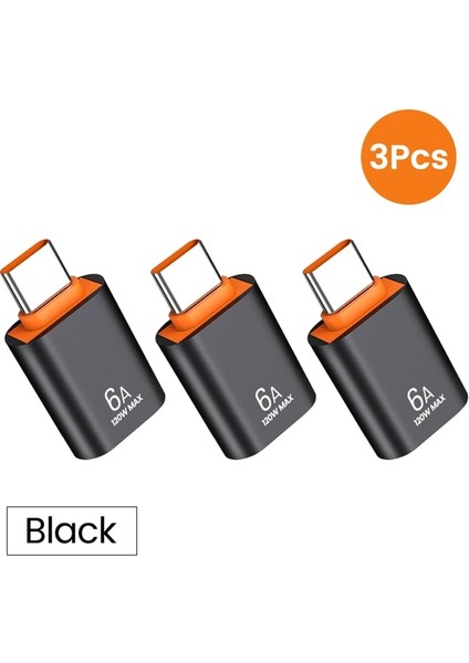 3 Siyah Moder B Olaf 6A USB 3.0 Tip C Otg Veri Aktarım Adaptörü USB Otg Tip C Erkek USB Dişi Dönüştürücü Dizüstü Bilgisayar Samsung Için Hızlı Şarj (Yurt Dışından)
