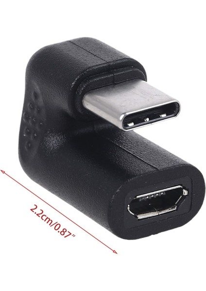 D Sağ Açı 90 Derece USB 3.1 Tip C Erkek Kadın USB C Dönüştürücü Adaptör Cep Telefonu Tablet Dizüstü USB C Şarj Cihazı X6HB (Yurt Dışından)