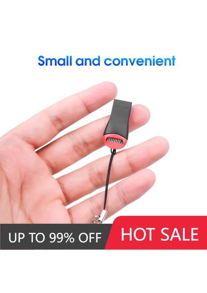 Kırmızı Mini USB Adaptörü USB 2.0 Kart Okuyucu Adaptörü Dizüstü Bilgisayar Için Mikro Sd Tf Flash Bellek Kartı Okuyucu (Yurt Dışından)