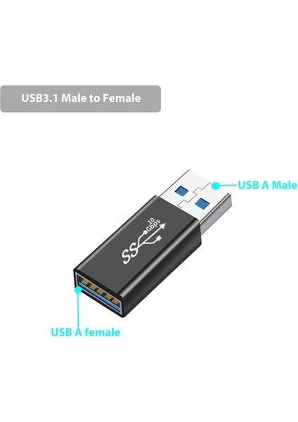 USB Erkek Dişi USB C Mikro Dönüştürücü Cep Telefonu Tip C Otg Adaptörü Veri Transferi ile Dizüstü MacBook iPhone Için USB A Erkek Dişi Adaptör (Yurt Dışından)
