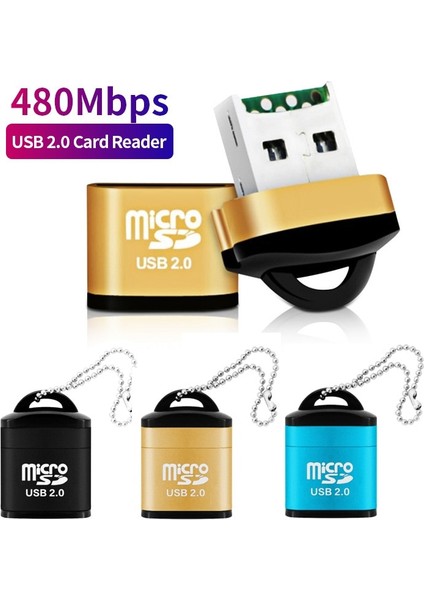 Android Tipi Mini USB 2.0 Tip C Kart Okuyucu Usb-C Tf Mikro Sd Otg Adaptör Tip-C Hafıza Kartı Okuyucu Samsung Macbook Huawei Dizüstü Bilgisayar (Yurt Dışından)