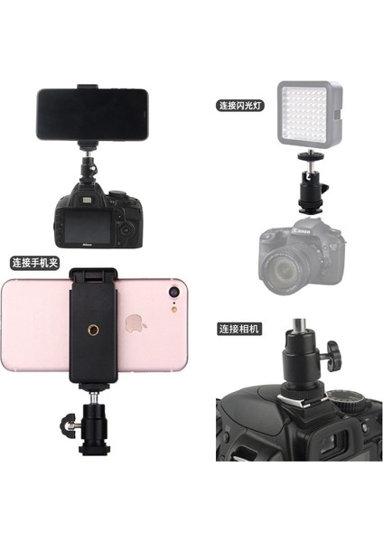 Siyah Evrensel Telefon Klip Braketi Tutucu Dağı Tripod Monopod Standı Adaptörü iPhone Samsung Xiaomi Akıllı Telefon Için (Yurt Dışından) indirimleri