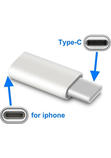 Resim Olarak Adaptador iphone Için C Tipi Adaptör 8 Pin USB C Splitter Için IPhone Huawei P20 Pro Samsung Typec Şarj Cihazı Adaptateur Jack (Yurt Dışından)