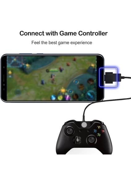 Siyah USB Tip-C Otg Adaptörü Samsung Galaxy A31 A41 A51 A71 A12 A22 A32 A42 A52 A72 A13 A23 A33 A53 A73 5g USB C Otg Dönüştürücü (Yurt Dışından)