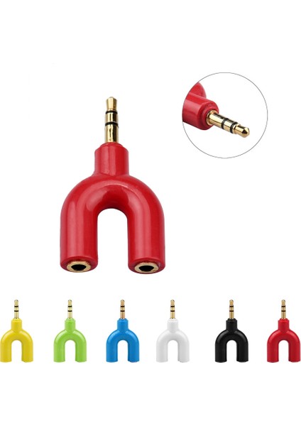 Yeşil 3.5mm Stereo Ses Y-Splitter 2 Kadın 1 Erkek Kablo Adaptörü Kulaklık Kulaklık Cep Telefonu Bilgisayar Mp3 (Yurt Dışından) fiyatları