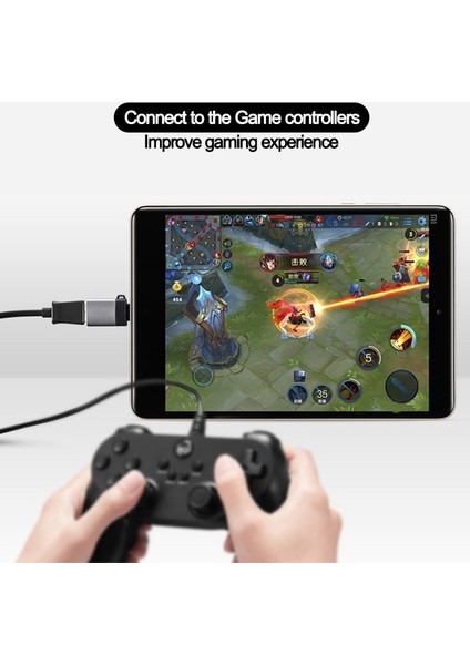 Tc - Usb-Siyah Mikro Usb'den Mikro-Sd'ye Adaptör Xiaomi Dizüstü Bilgisayar Için Akıllı Hafıza Kartı Okuyucu Tip C - Tf Adaptör Otg Kart Okuyucu Samsung Huawei Için (Yurt Dışından)