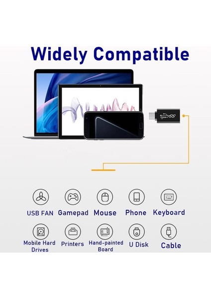 AD045 Tongdaytech Otg C Tipi Adaptör USB C Erkek USB Dişi Usb-C Dönüştürücü Macbook Samsung S21 Huawei Telefon Kablosu Konektörü (Yurt Dışından)