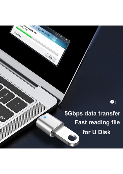 W USB 2.0 - Tip-C Yeni LED Otg Adaptör USB - Tip C - Mikro - USB Dişi Konnektörler Iphone Xiaomi Samsung Konnektörleri Için USB 3.0 - Ios Adaptörü (Yurt Dışından)