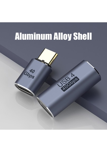 Stil 3 USB 4.0 Pd 100W 8k 60Hz Şarj Aleti Konektörü Macbook Için 40GBPS Yüksek Hızlı USB C Otg U-Şekil Düz Açı Erkek Dişi Adaptör (Yurt Dışından)